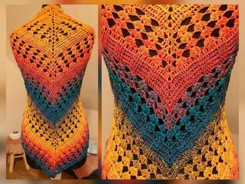 Tuch Tamina häkeln Dreieckstuch Häkeltuch