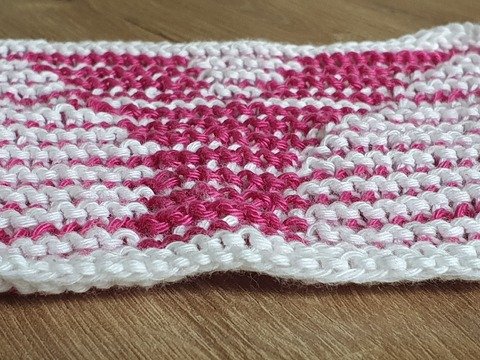 Schattenstricken, Illusionsstricken, Buchstabe "Y"