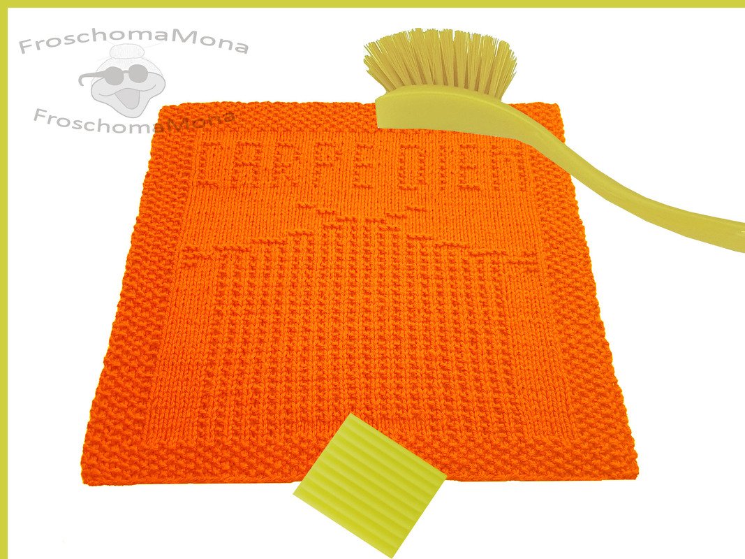 2 Spültuch Waschlappen Deckchen Motive CARPE DIEM + STRICKSTUBE Anleitungen - Bild 3