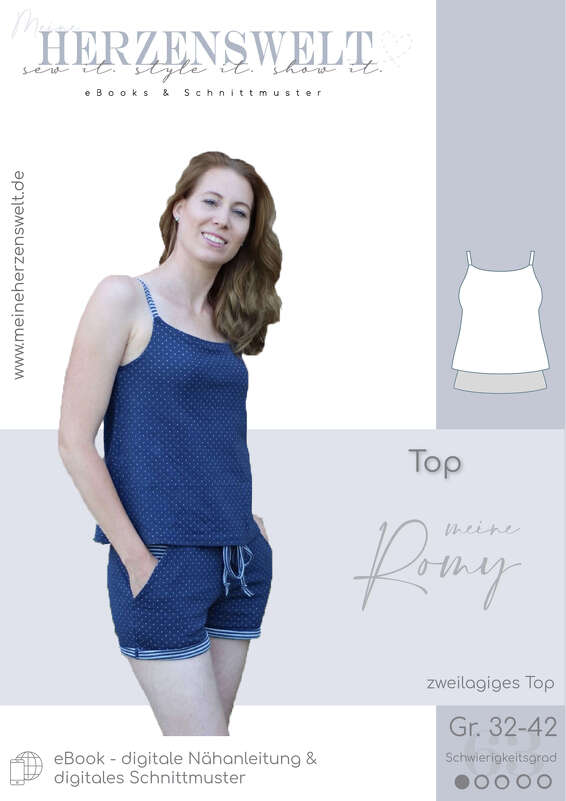 Top Damen – E-Book Schnittmuster Gr. 32-42 – Romy