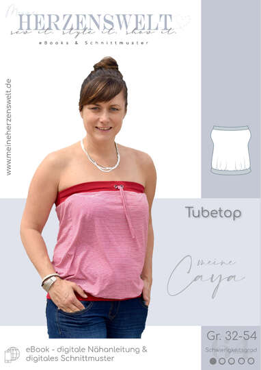 Tubetop Damen – E-Book Schnittmuster Gr. 32-54 – Caya