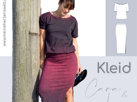 Kleid/Shirt/Rock Damen E-Book Schnittmuster Gr. 32-54 – Cara & Lynn