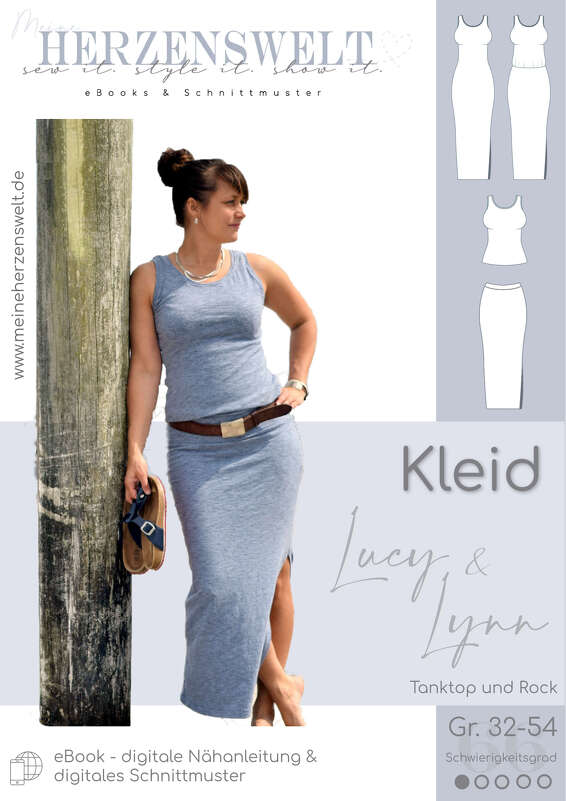 Kleid/Top/Rock Damen E-Book Schnittmuster Gr. 32-54 – Lucy &amp; Lynn