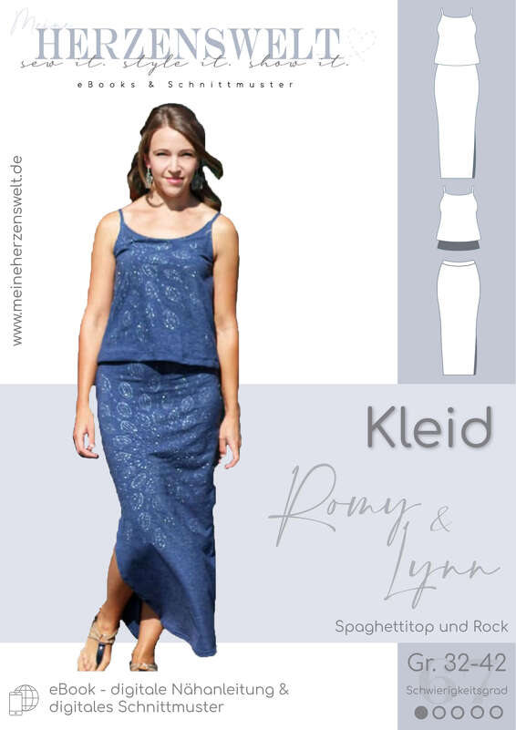 Kleid/Top/Rock Damen E-Book Schnittmuster Gr. 32-42 – Romy &amp; Lynn