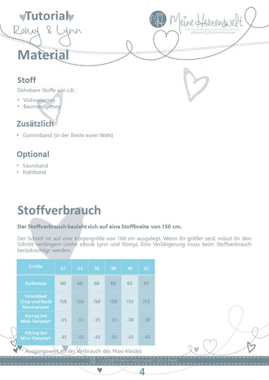 Kleid/Top/Rock Damen E-Book Schnittmuster Gr. 32-42 – Romy & Lynn