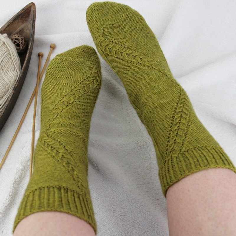 Strickanleitung Socken mit Zopfmuster für Fortgeschrittene – PDF Anleitung - Bild 2
