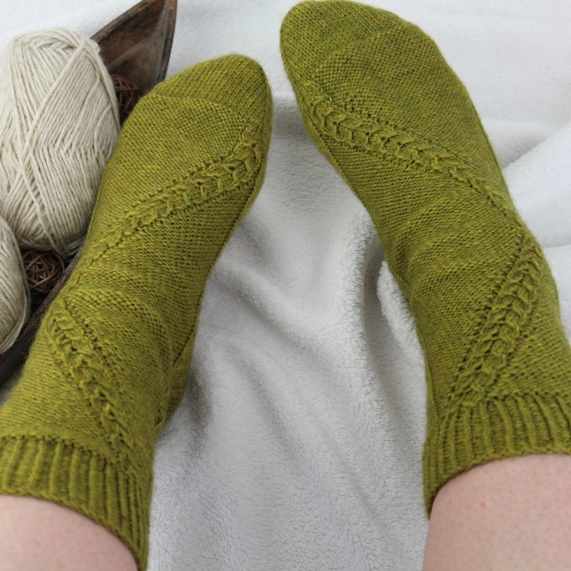 Knitting Pattern Socks with  Cables PDF Download intermediate knitting - Image 24