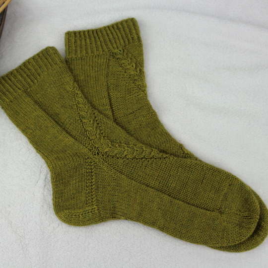 Knitting Pattern Socks with  Cables PDF Download intermediate knitting