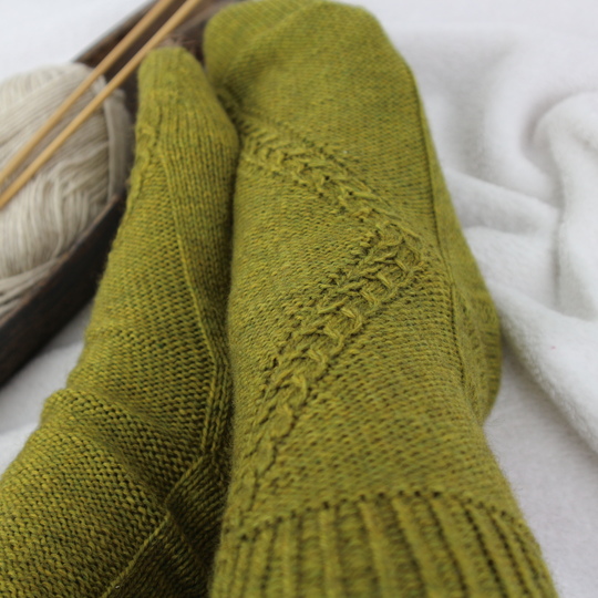 Knitting Pattern Socks with  Cables PDF Download intermediate knitting