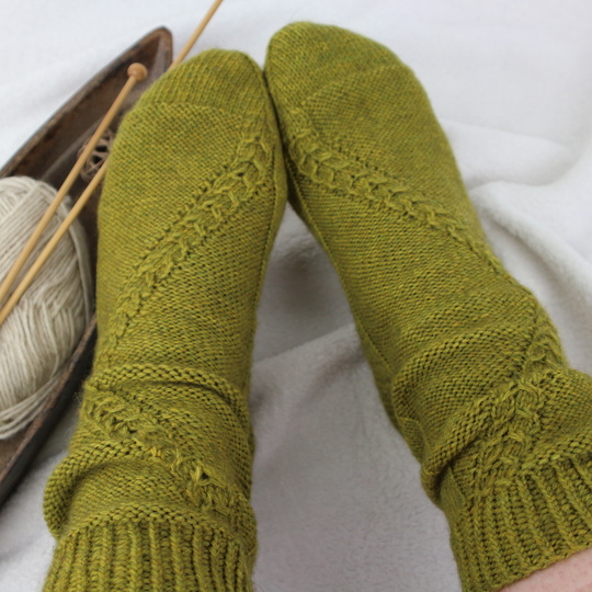 Knitting Pattern Socks with  Cables PDF Download intermediate knitting