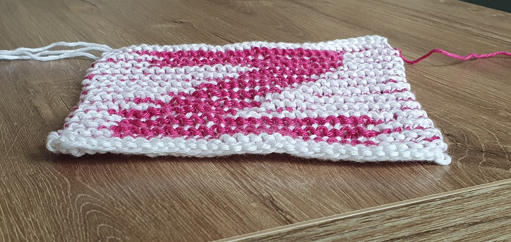 Schattenstricken, Illusionsstricken, Buchstabe "Z"