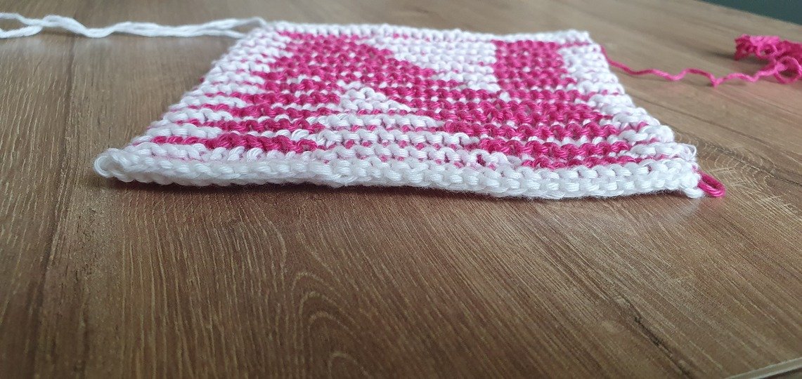 Schattenstricken, Illusionsstricken, Buchstabe "Z"