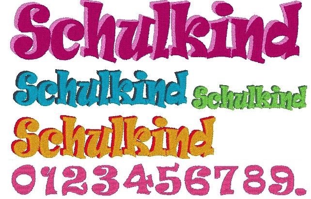 Schulkind in 3D Optik und Zahlen