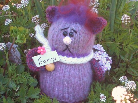 Strickanleitung "Kater Fritzy der Lümmel ...sagt Sorry.. "
