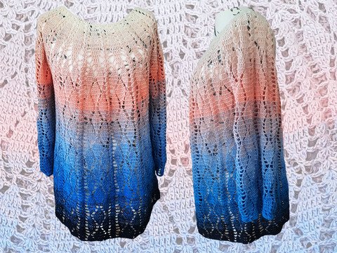 Häkelanleitung Rundpasse Pullover oder Shirt Ornella