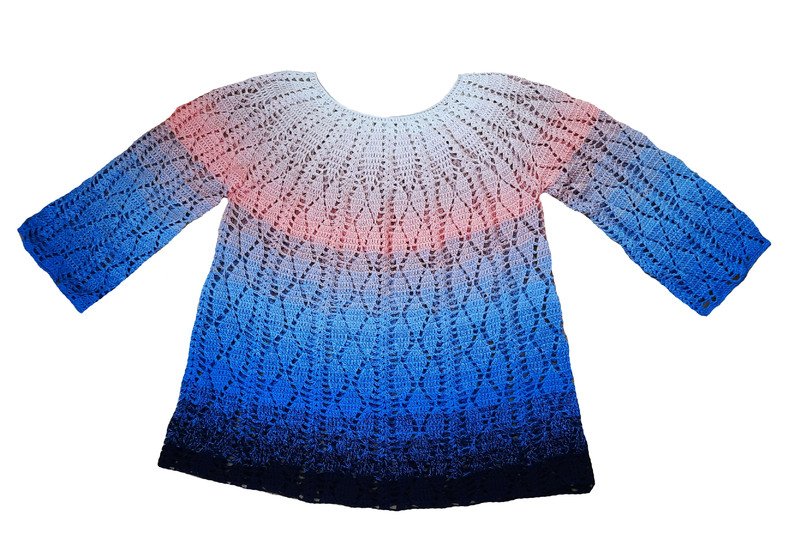 Häkelanleitung Rundpasse Pullover oder Shirt Ornella