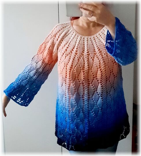 Häkelanleitung Rundpasse Pullover oder Shirt Ornella