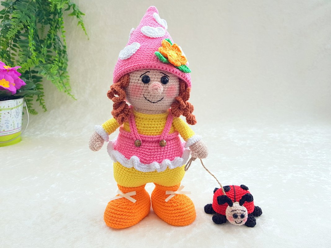 Häkelanleitung - Gartenzwerg Ida