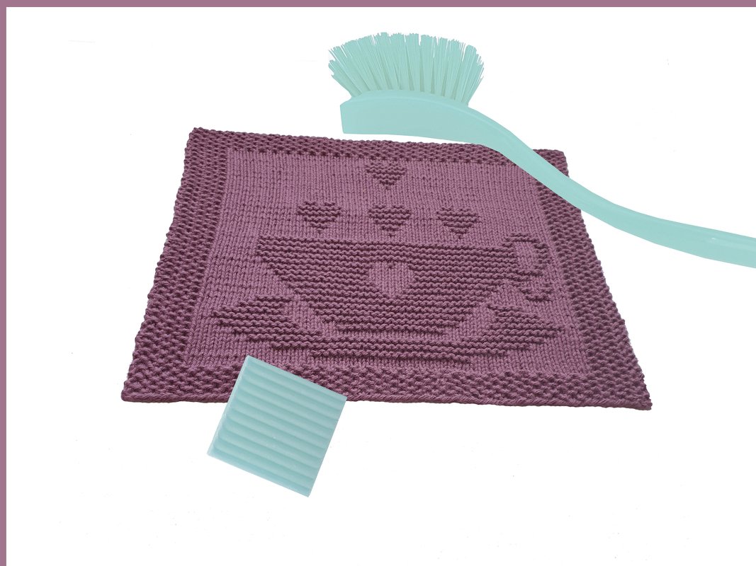 gestricktes Spültuch / Waschlappen Tasse II „ Sammeltasse “ Strickanleitung