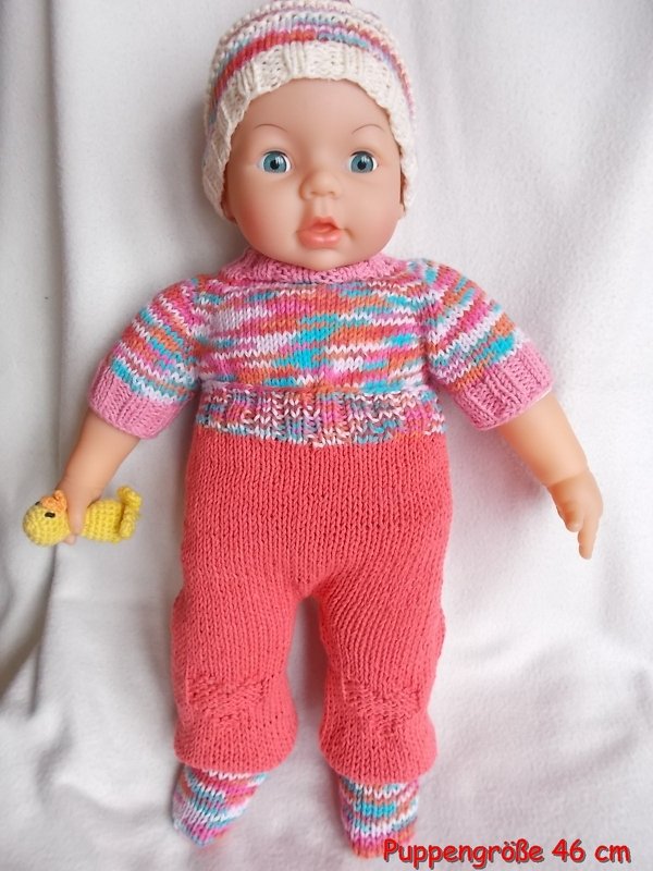 Strampelhose in 2 Größen für Puppen und Neugeborene - Strickanleitung - Bild 6