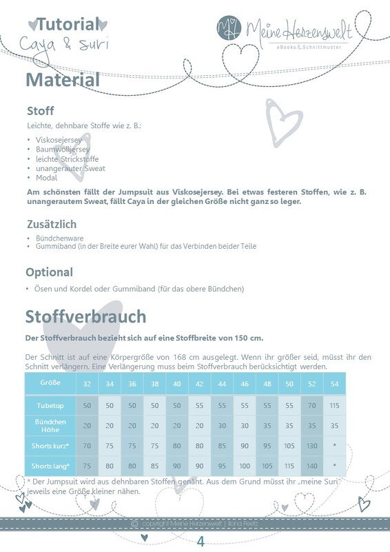 Jumpsuit/Tubetop/ Shorts E-Book Damen Schnittmuster Gr. 32-52 – Caya & Suri - Bild 2