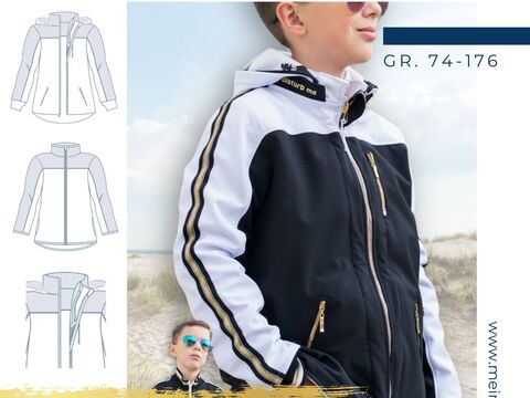 Softshelljacke Kinder – E-Book Schnittmuster Gr. 74-176 – Pablo