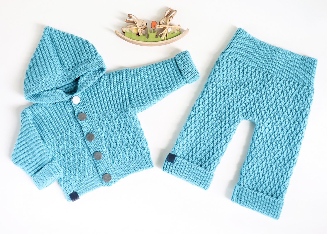 2 PDFs-Set: jacket &amp; pants "Rick", size 0 m.-3 y./6 y.