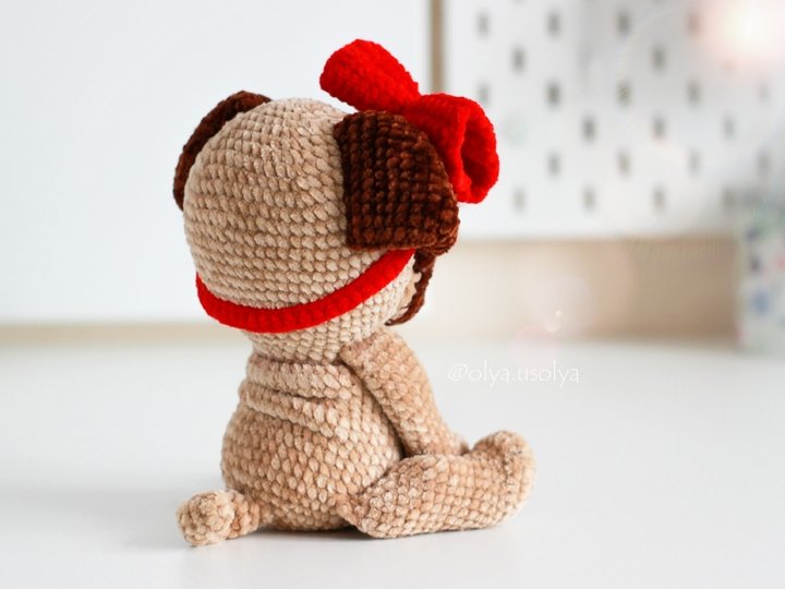 Mops Annabelle Häkelanleitung Amigurumi Spielzeug (Welpe der französischen)