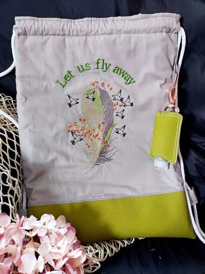 Vogelfeder Stickdatei