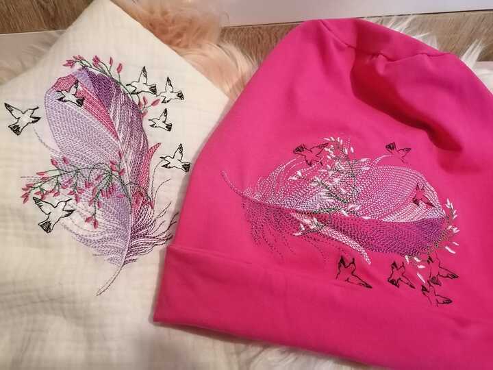 Vogelfeder Stickdatei