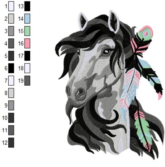 Pferd Stickdatei