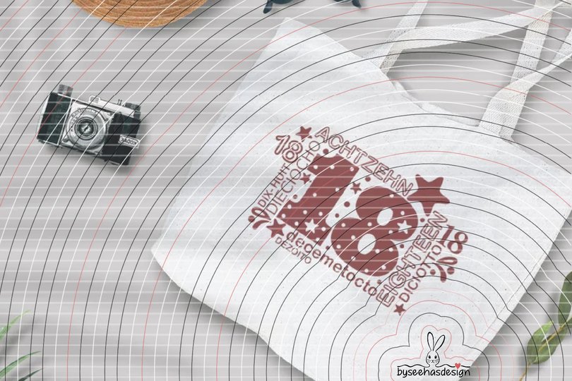 Achtzehn Plotterdatei SVG DXF