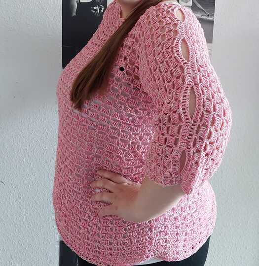 Häkelanleitung Sommer Pullover Fredi -alle Größen-