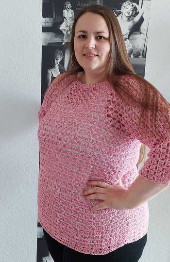 Häkelanleitung Sommer Pullover Fredi -alle Größen-