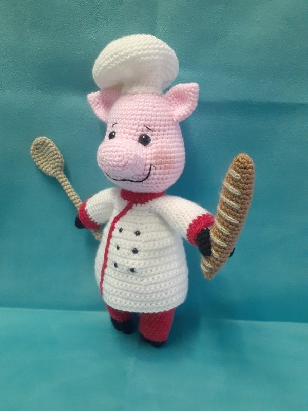 Citizens of Oinkville - Chef Henri - Crochet Pattern ONLY - Image 4
