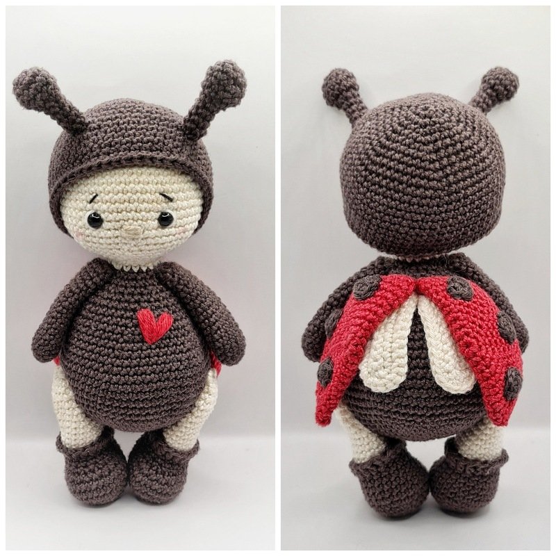 Amigurumi Käfer häkeln – Anleitung „Marie“ (ca. 16 cm) für Anfänger / PDF-D