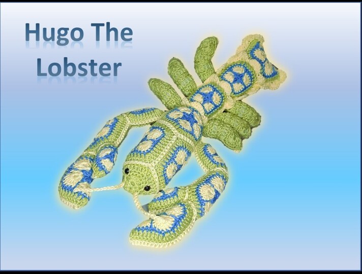 Hugo The Lobster with African Flowers crochetpattern