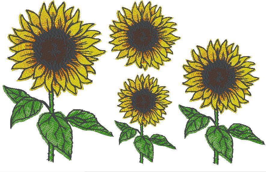 Sonnenblumen Stickdatei