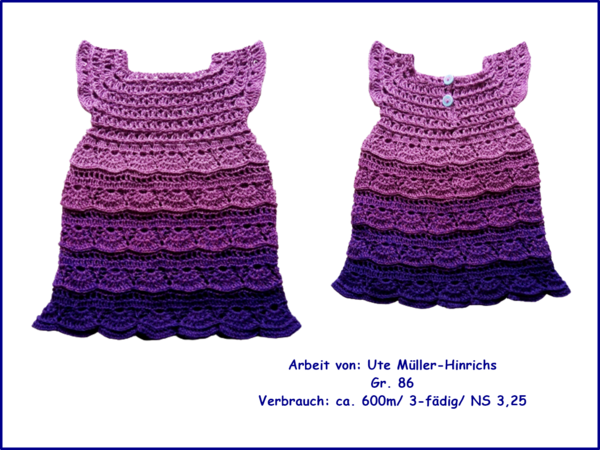 Häkelanleitung Kleid "Blümchen" - alle Kindergrößen