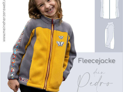 Fleecejacke Kinder Schnittmuster Gr. 74-134 - Pedro