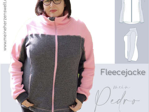 Fleecejacke Damen – E-Book Schnittmuster Gr. 32-58 – Pedro