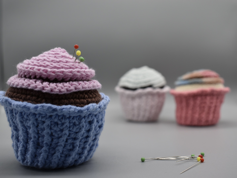 Häkelanleitung für Cupcake / Muffin / Törtchen (ideales Nadelkissen)