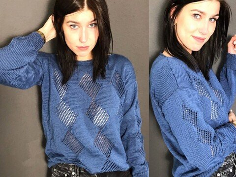 204 Strickanleitung Pullover Lochmuster Charlott