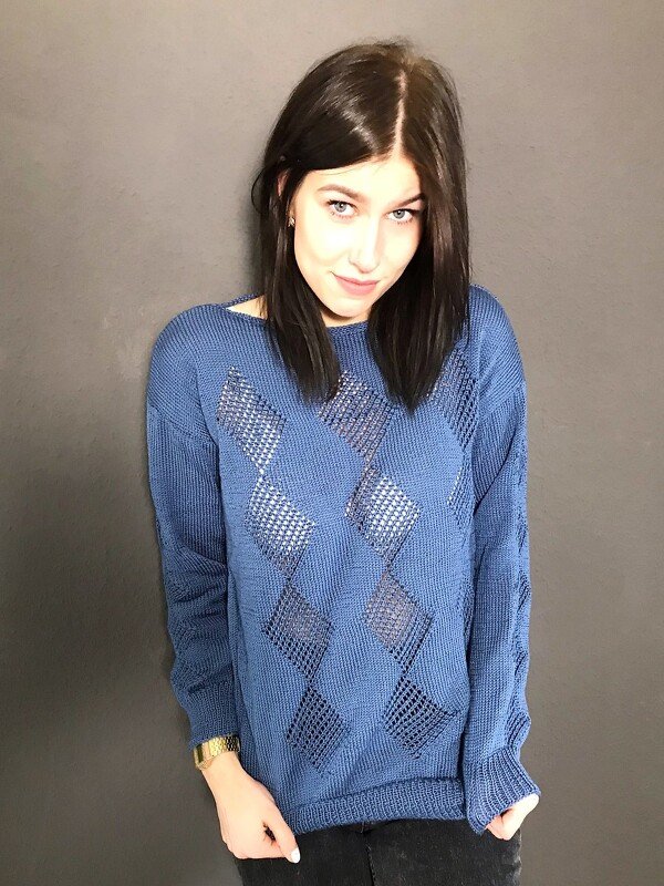 204 Strickanleitung Pullover Lochmuster Charlott - Bild 4