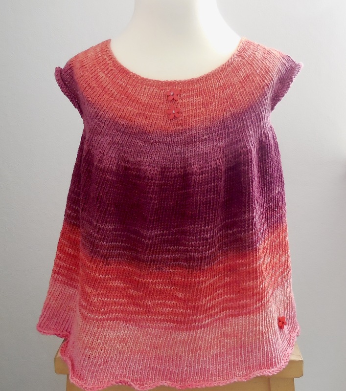 Baumwollkleidchen mit Rundpasse für Alter 2 und 4 Jahre - Bild 4