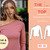 Sewing pattern asymmetrical jersey long sleeve top XS-XXXL, easy