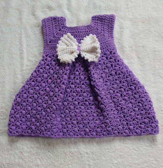 Crochet Pleated Baby Dress