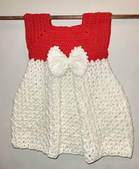 Crochet Pleated Baby Dress