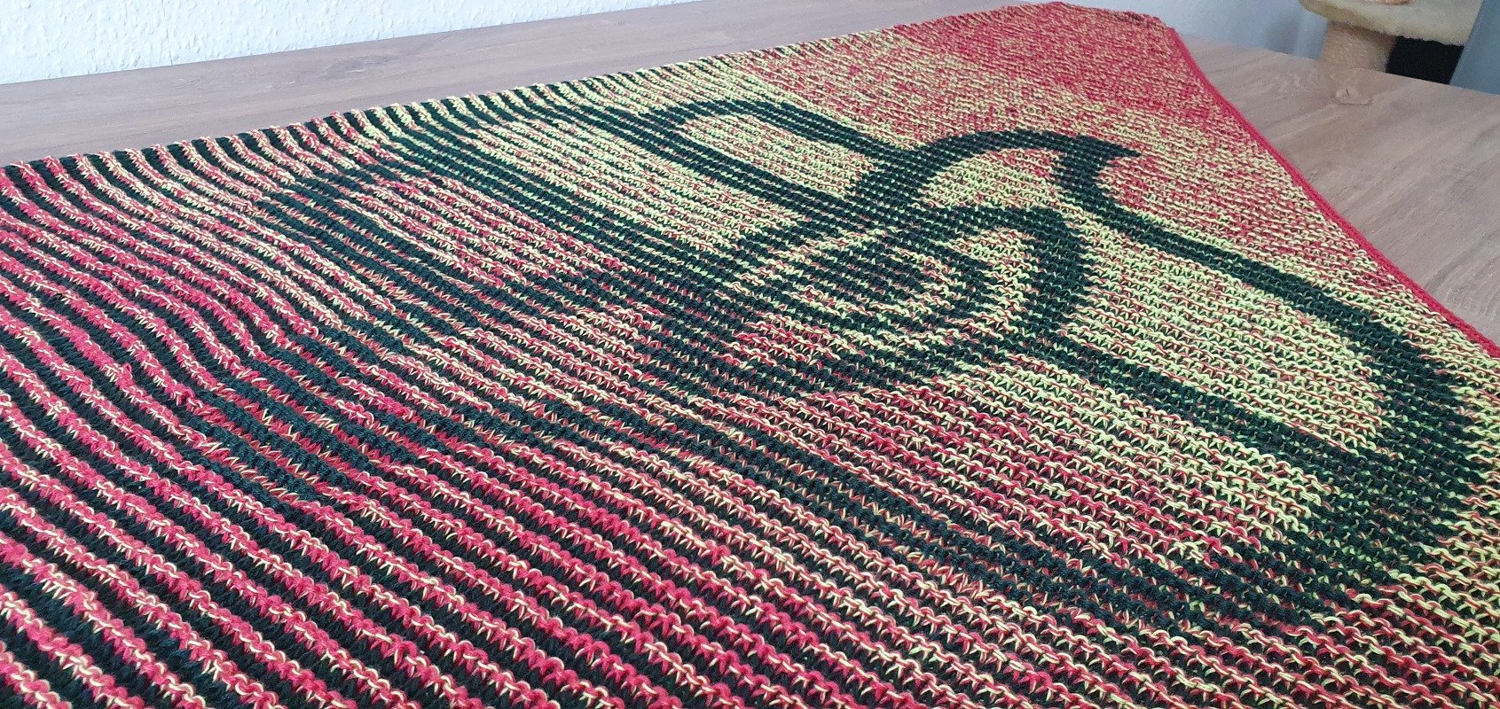 Fatimas Hand, Schattenstricken, Illusionsstricken, Motivtuch