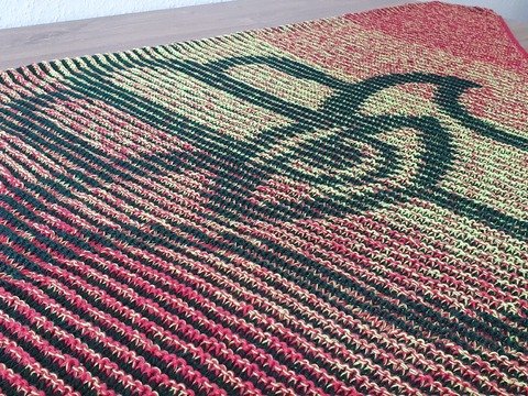 Fatimas Hand, Schattenstricken, Illusionsstricken, Motivtuch